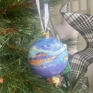 Bealls Coated Styrofoam Ornament Guy Harvey marlin & Tuna  Christmas ornament.
